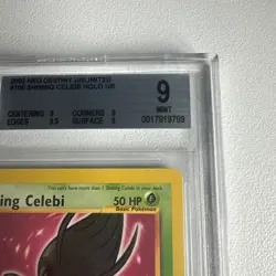 Shining Celebi Holo Secret Rare 106/105 Beckett 9 Neo Destiny WOTC Pokemon - Image 4