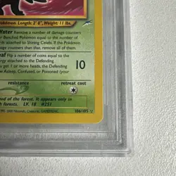 Shining Celebi Holo Secret Rare 106/105 Beckett 9 Neo Destiny WOTC Pokemon - Image 5