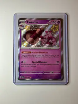 Pokemon TCG Paldean Fates Tinkaton Shiny Holo Rare 167/091 - Image 1