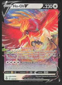 Ho-Oh V 140/195 Ultra Rare Pokemon TCG Silver Tempest NM - Image 1