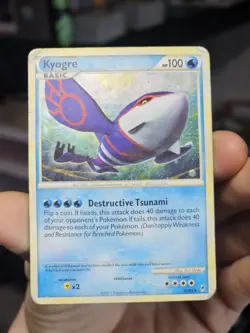 2011 Pokemon Kyogre 12/95 Call of Legends Holo DMG W/Swirl!! - Image 3