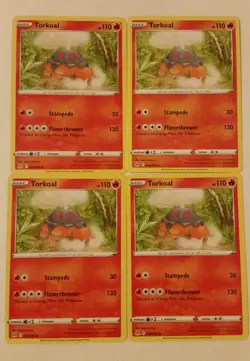 4x Pokemon TCG Lost Origin: Torkoal (023/196) - Uncommon - Near Mint - Image 1