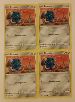 4x Pokemon TCG Lost Origin: Bronzor (125/196) - Common - Near Mint - Image 1