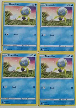 4x Pokemon TCG Silver Tempest: Dewpider (047/195) - Common - Near Mint - Image 1