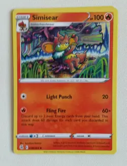 4x Pokemon TCG Fusion Strike: Simisear (038/264) - Uncommon - Near Mint - Image 2