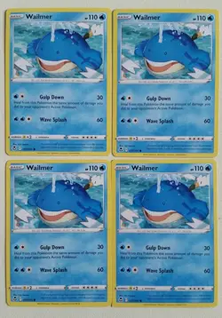 4x Pokemon TCG Silver Tempest: Wailmer (037/195) - Common - Near Mint - Image 1