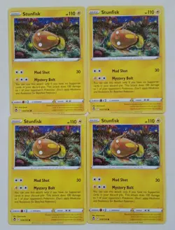 4x Pokemon TCG Silver Tempest: Stunfisk (055/195) - Common - Near Mint - Image 1