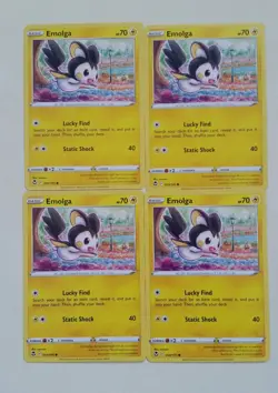 4x Pokemon TCG Silver Tempest: Emolga (054/195) - Common - Near Mint - Image 1