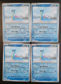 4x Pokemon TCG Paldean Fates: Lapras (016/091) - RH Common - Near Mint - Image 1