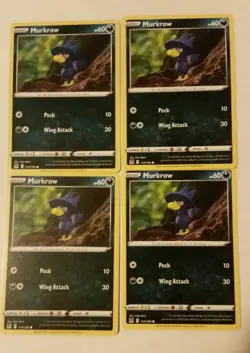 4x Pokemon TCG Lost Origin: Murkrow (114/196) - Common - Near Mint - Image 1