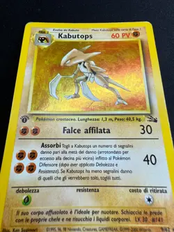 Pokemon Kabutops 9/62 Fossil Rara Holo Prima Edizione Wizards ITA Carte Vintage - Image 4