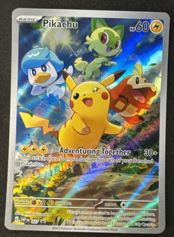 Pikachu 027 Scarlet & Violet Promo Cards Holo Pokemon - Image 1