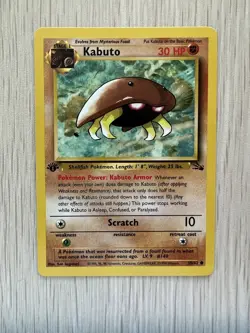 LOT OF 3 Pokemon Fossil Kabuto 50/62 - 1st Edition - Kabuto King Card - Image 5