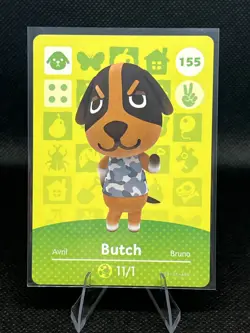 Animal Crossing Authentic Nintendo Amiibo Card - Series 2 - Butch #155 - Image 1