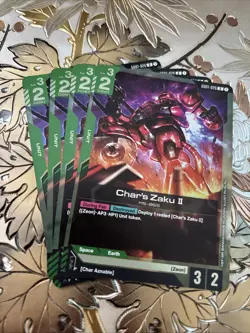 Gundam Card Game Playset GD01-026 R Char’s Zaku II New Type Rising - Image 1