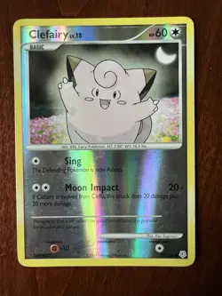 Pokemon TCG: Clefairy 77/130 (2007) Diamond & Pearl • Reverse Holo Card - Image 1