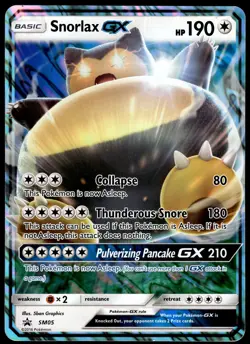 Snorlax GX SM05 JUMBO OVERSIZED Black Star Promo Pokemon Card - Image 1