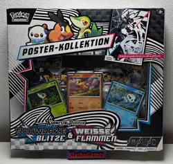 Pokemon Schwarze Blitze & Weisse Flammen Poster Kollektion Deutsch NEU OVP 1486 - Image 1