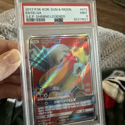 Entei GX Korean Sun & Moon 073/072 PSA 9 Pokemon Card - Image 1