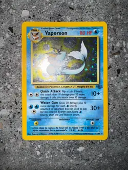 Pokemon TCG Cards Vaporeon 12/64 Jungle Holo Rare EXC - Image 3