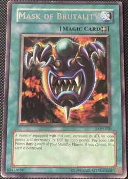 Mask of Brutality LON-020 Labyrinth of Nightmare-Unlimited Edition - Yugioh Card - Image 1
