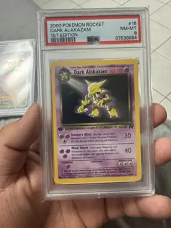 2000 POKEMON ROCKET 1ST EDITION #18 DARK ALAKAZAM PSA 8 TCG Card - Image 2