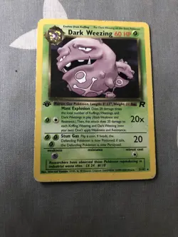 Dark Weezing 31/82 Rare Team Rocket Regular 1st Edition Pokemon TCG Card - Image 1