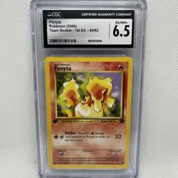 2000 Pokemon Ponyta #64 Team Rocket 1st Edition - CGC 6.5 - Image 1