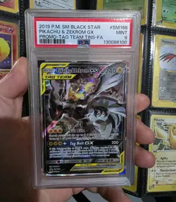 PSA 9 Pikachu & Zekrom GX SM168 | Pokemon TCG S&M Tag Team Black Star Promo - Image 1