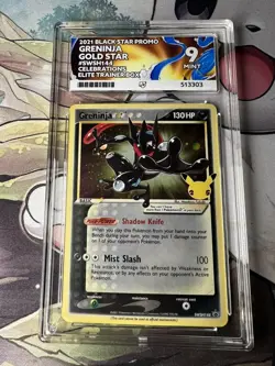 ACE 9 Pokemon Greninja Gold Star SWSH144 Celebrations 25th Anniversary Label - Image 1