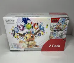 Pokemon TCG Prismatic Evolutions ETB with Booster Bundle Costco 2-Pack SEALED - Image 1