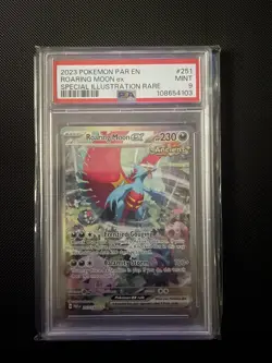 Pokemon 2023 Roaring Moon ex 251 SIR Paradox Rift PSA 9 - Image 1