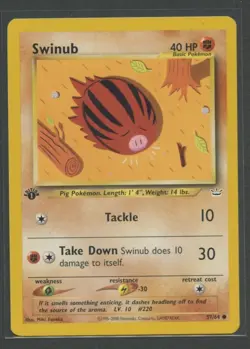 Swinub 1. Edition | Neo Revelation 57/64 | Pokemon Karte Englisch Near Mint- - Image 1