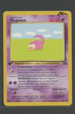 Flegmon 1. Edition | Fossil 55/62 | Pokemon Karte Deutsch EXC- 2000 WOTC - Image 1