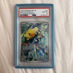 2025 POKEMON DRI EN DESTINED RIVALS ILLUSTRATION RARE MISTY'S PSYDUCK PSA 10 - Image 1