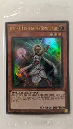 YuGiOh Lumina, Lightsworn Summoner Ultra Rare Sealed LART-EN045 Lost Art Promo - Image 1