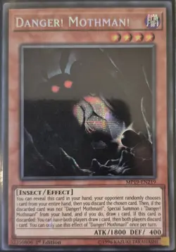 YuGiOh Danger! Mothman! Secret Rare 1st Edition MP19-EN219 - Image 1