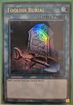 YuGiOh Foolish Burial Ultra Rare 1st Edition BLHR-EN057 - Image 1