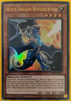YuGiOh White Dragon Wyverburster Ultra Rare 1st Edition BLHR-EN076 - Image 1