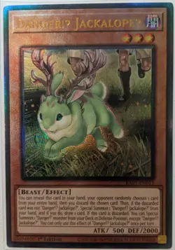 YuGiOh Danger!U JackalopeU Ultimate Rare 1st Edition RA01-EN013 - Image 1