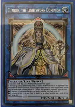 YuGiOh Curious, the Lightsworn Dominion Super Rare EXFO-EN091 - Image 1