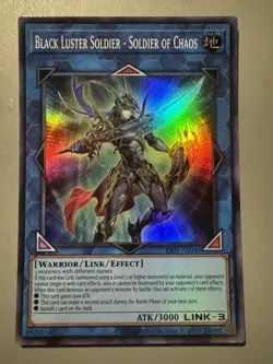 YUGIOH BLACK LUSTER SOLDIER - SOLDIER OF CHAOS ASIA ENGLISH ES01 SUPER RARE - Image 1