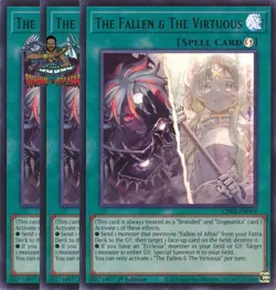 Yugioh! 3x The Fallen & The Virtuous CH01-EN019 Ultra Rare 1st Ed NM - Image 1
