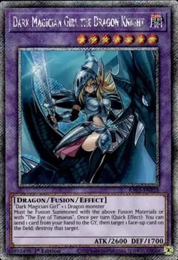 Dark Magician Girl The Dragon Knight - Platinum Secret Rare RA03-EN258 NM YuGiOh - Image 1