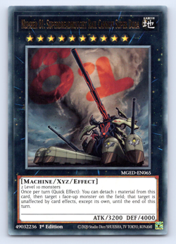 Number 81: Superdreadnought Rail Cannon Super Dora - MGED-EN065 - Rare - Yugioh - Image 1
