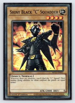 Shiny Black "C" Squadder - MP21-EN037 - Super Rare - 1st Edition Yugioh - Image 1