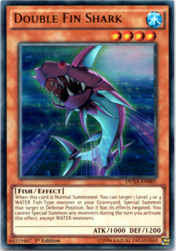 Double Fin Shark - DUSA-EN001 - Ultra Rare - 1st Edition - Yugioh - Image 1