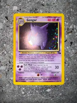 Pokemon TCG Cards Gengar 5/62 Fossil Holo Rare NM - Image 3
