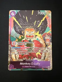 One Piece Monkey D Luffy Card OP07-073 Bandai Card Fest Promo - Image 1