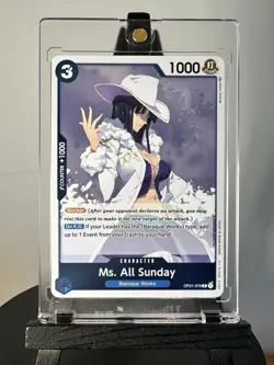 FOIL RARE One Piece Card Game Ms. All Sunday OP01-079 Romance Dawn ENGLISH - Image 2
